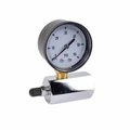 Cherne Gas Test Gauge, 0 To 60 Psi, 34 In Fnpt, 2 In Dial Diameter, Polished Chrome, 019708 019708